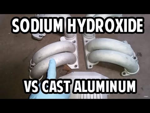 Cleaning cast aluminum with sodium hydroxide