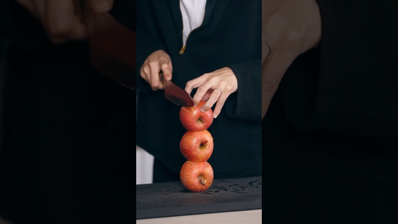 Cut three apples & sharpening SPG STRIX Gyuto🔪✨