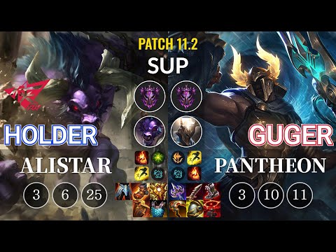 RW Holder Alistar vs GuGer Pantheon Sup - KR Patch 11.2