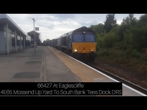 66427 Passing through Eaglescliffe on 4E45 Mossend Up Yard to South Bank Tees Dock ** Tones **
