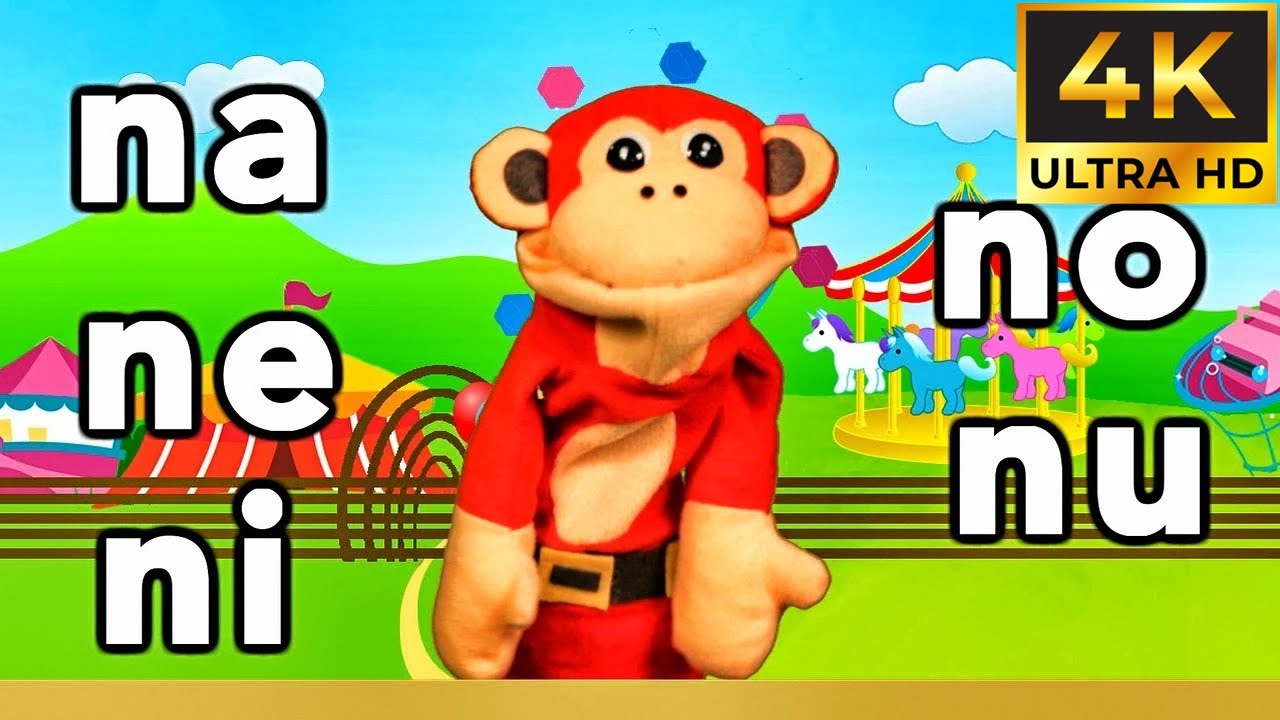 Silabas Na Ne Ni No Nu en 4K. El Mono Sílabo #monosilabo #aprenderaleer #lunacreciente