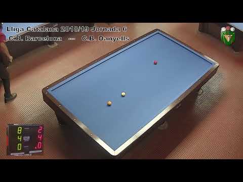 Billar a 3 bandas Lliga Catalana 2018/19 1ª Divisio Jornada 06 X. Minguell vs J. Parera