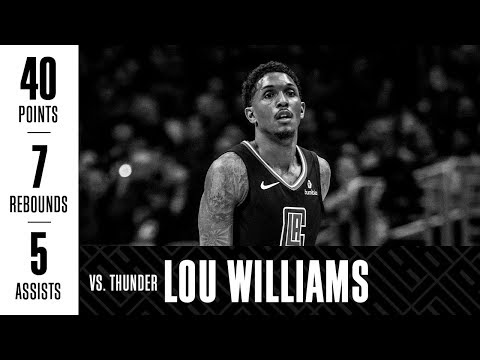 Lou Williams Scores 40 Points vs. Thunder | 3/8