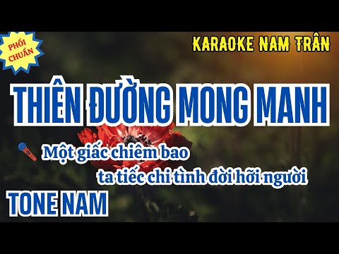 Karaoke Thiên Đường Mong Manh Tone Nam | Nam Trân