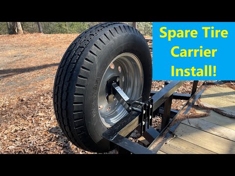 Spare Tire Carrier Installation MaxxHaul on a Trailer with Dr  Joe