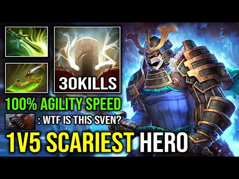 Why SVEN is the Scariest Hero in Late Game 100% Full Agility Speed Rampage 1 Shot Delete Dota 2