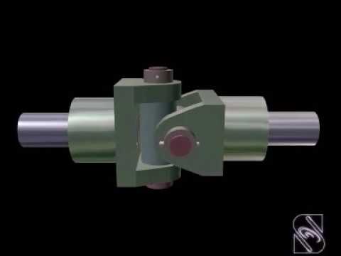 Universal coupling assembly Drawing #Animation #Assembly drawing Video