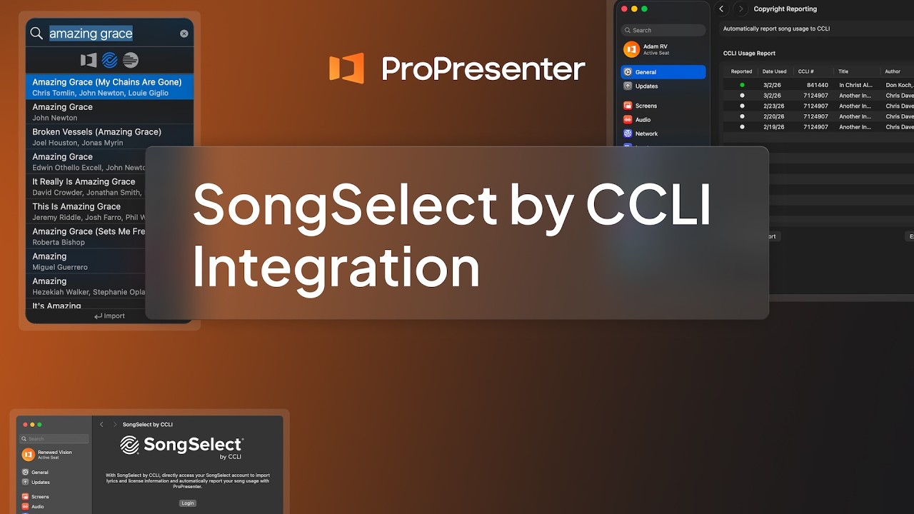 ProPresenter- SongSelect by CCLI Integration