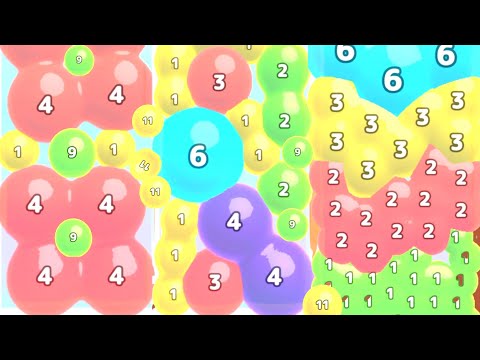Relaxing & Satisfying Mobile Game Melty Bubble - jelly 2048 ball Gameplay walkthrough part 1