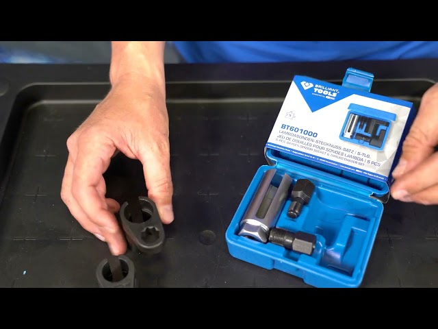Video teaser for BRLLIANT TOOLS BT601000 Lambdasonden-Stecknuss-Satz, 5-tlg [Powered by KS Tools]