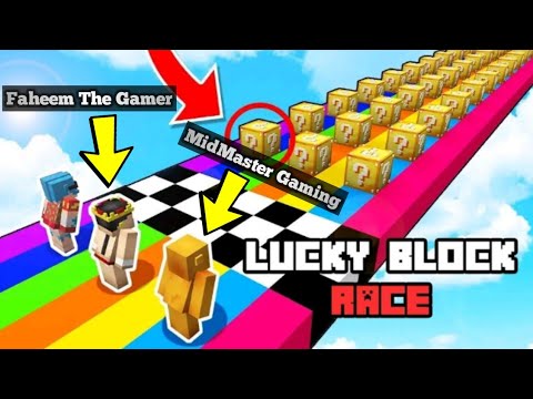 1v1 Lucky Block Race || Lucky Block Challenge with FTG || Must watch 🎥👀 || Binod 😂