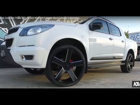 Holden Colorado Truck UTE 24 inch KMC MC5 Matte Black wheels Installation