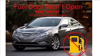 How to open 11-14 Hyundai Sonata fuel door in an emergency