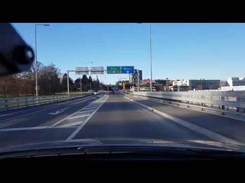 Driving from Fribourg to Morat (Murten) Switzerland