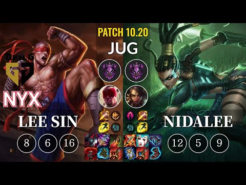 GEN Nyx Lee Sin vs Nidalee Jungle - KR Patch 10.20