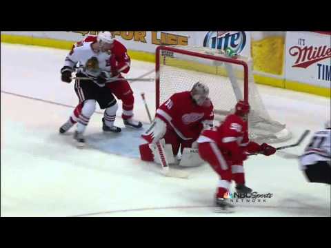 Niklas Hjalmarsson hits post in 2nd May 20 2013 Chicago Blackhawks vs Detroit Red Wings NHL Hockey