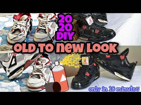 DIY Customize your JORDAN AIR (OLD SHOES)  with Spray. (EASY) 2020.