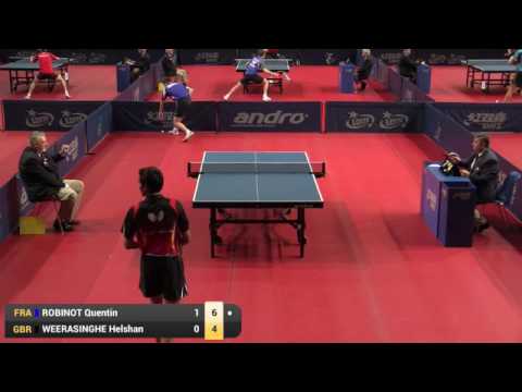 ITTF World Tour Polish Open 2016  ROBINOT Quentin  vs WEERASINGHE Helshan
