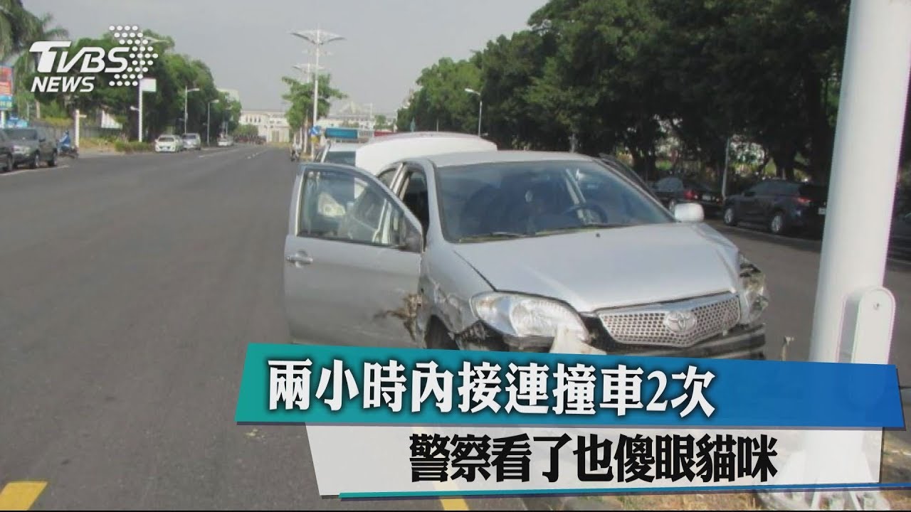 2小時內接連撞車2次　警察看了也傻眼貓咪