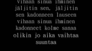 Kadonneet Kolme Sanaa Lyrics