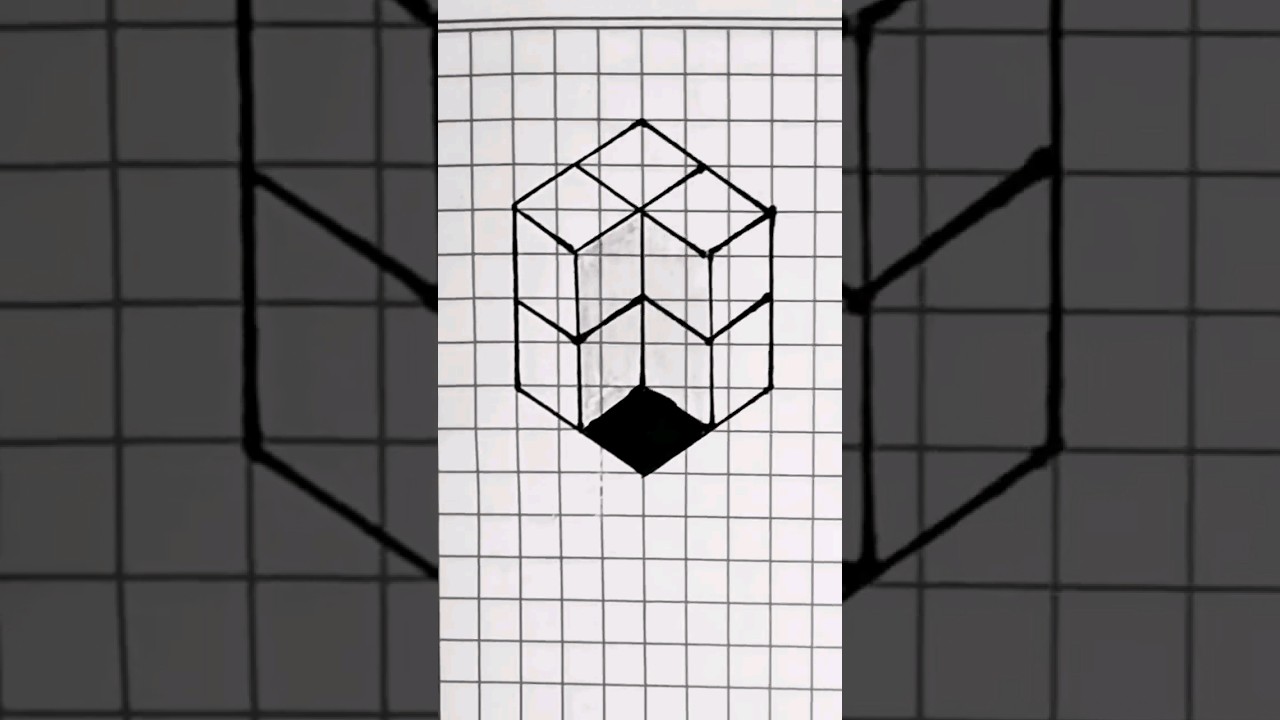 isometric drawing simple | simple drawing #sorts #drawing
