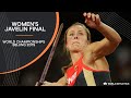 Women S Javelin Final World Athletics Championships Beijing 2015