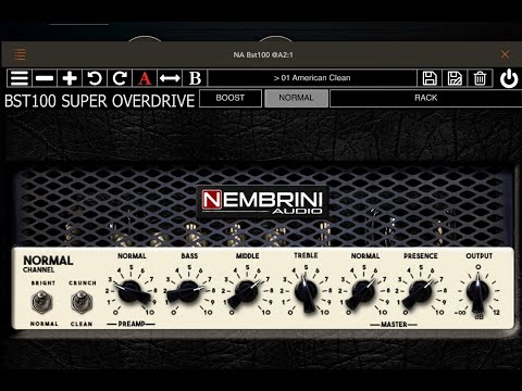 BST100 Super Overdrive Guitar Amp AUv3 by Nembrini Audio - Demo for the iPad