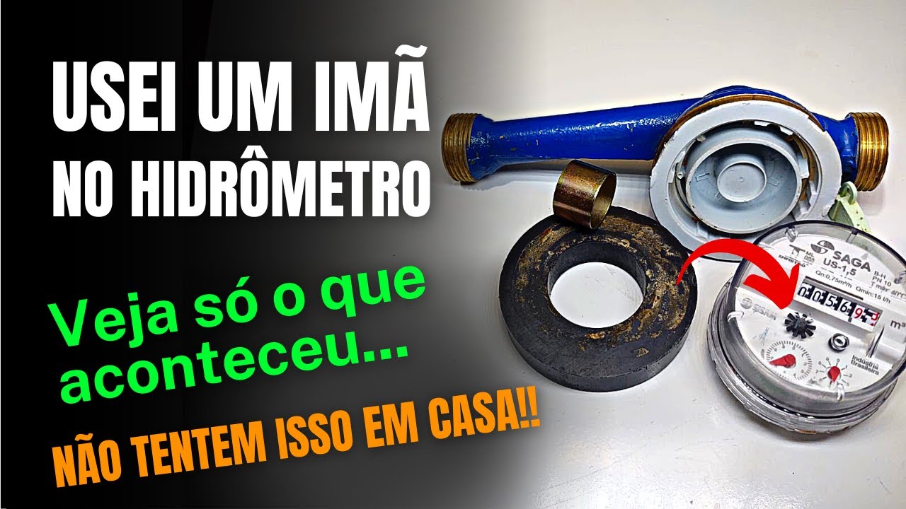 Testei um IMÃ no hidrômetro | As concessionárias odeiam isso!!