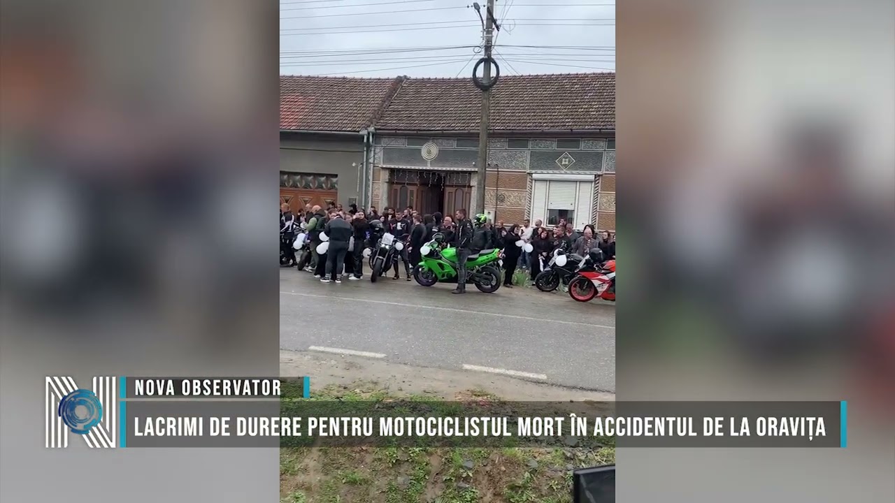 Lacrimi de durere pentru motociclistul mort în accidentul de la Oravița