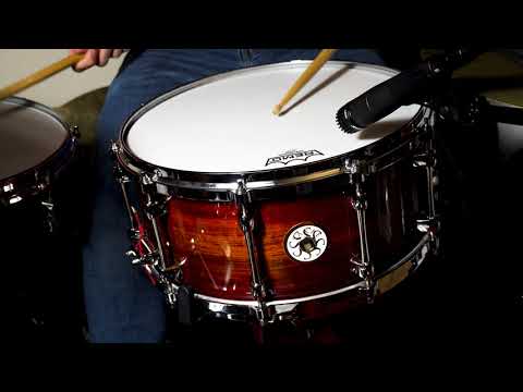 2014 Sakae Celestial (Amber Bubinga) Snare Drum | Mini-Demo/Sound Test | 6.5x14