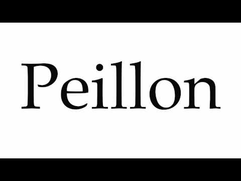 How to Pronounce Peillon