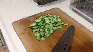 早業　親父のキュウリみじん切り