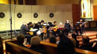 Guitar Orchestra of Seattle play Sinfonia mvt 1 Guiseppe Brescianello at Bastyr University