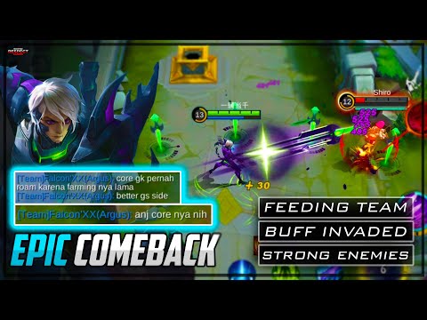 GUSION HARD GAME EPIC COMEBACK! | TRASHTALK, INVADE BUFF, TEAM FEEDING | Gusion Gameplay | MLBB