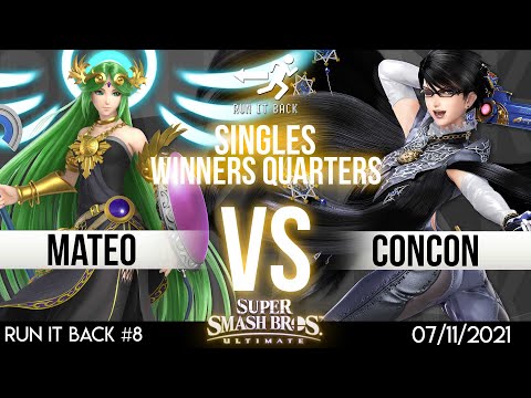 Run It Back #8 - SSBU - Mateo (Palutena) vs. JTC | ConCon (Bayonetta) - Winners Quarter-Finals