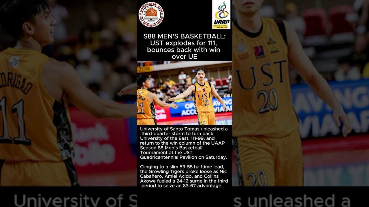UAAP Men's Basketball: UST rips UE, 111-99
