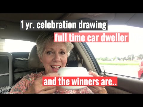 Drawing for 1 year anniversary full time car dweller ..send off gifts, babbling brook heading out☀️