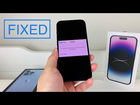 An update is required to use cellular data on this iPhone (FIXED)