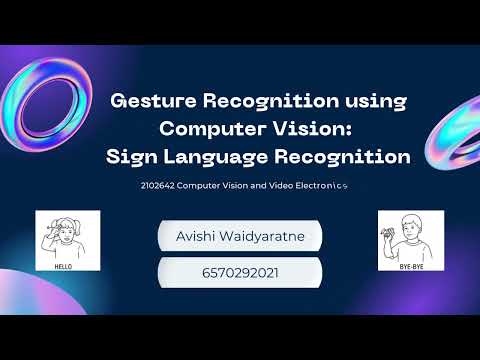 2102642 _ Gesture Recognition using Computer Vision: Sign Language Recognition by Avishi Waidyaratne