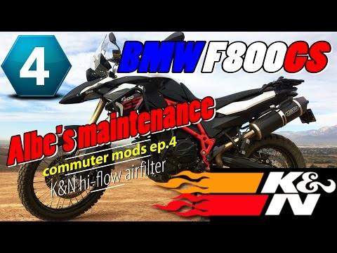 BMW F800GS  K&N airfilter install - commuter mods ep.4