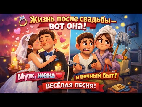 💍Жизнь после свадьбы — вот она! | 😂💖Муж, жена и вечный быт (Весёлая песня 2026)