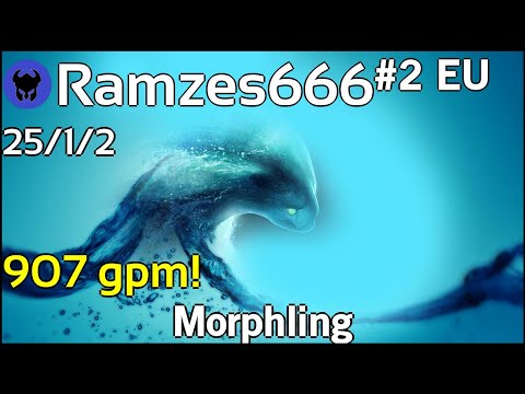 907 gpm! Ramzes666 plays Morphling!!! Dota 2 7.21