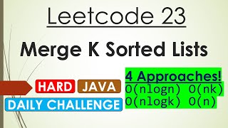 YouTube video 'Leetcode 23 Merge k Sorted Lists (Java)'