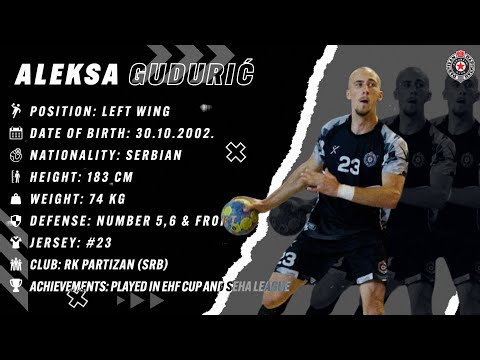 Aleksa Guduric | Left Wing | RK Partizan | Highlights | Handball | CV | 2022/23