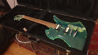 Video thumbnail for B.C. Rich Acrylic Mockingbird Green Clear See-Through Guitar Up Close Video Review by Essex Recording Studios