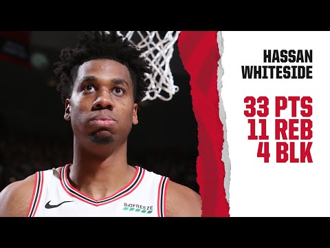 Hassan Whiteside (Career High 33 PTS) Highlights | Trail Blazers vs. Nuggets