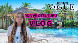 Bodrum Vogue Hotel Vlog ✨ Oda ve Otel Turu ve Candyland Aqua Park 🌴💦