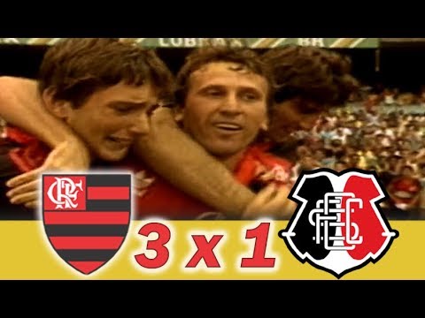 [ Em HD ] Flamengo 3 x 1 Santa Cruz * Gols do Jogo em que só deu Zico