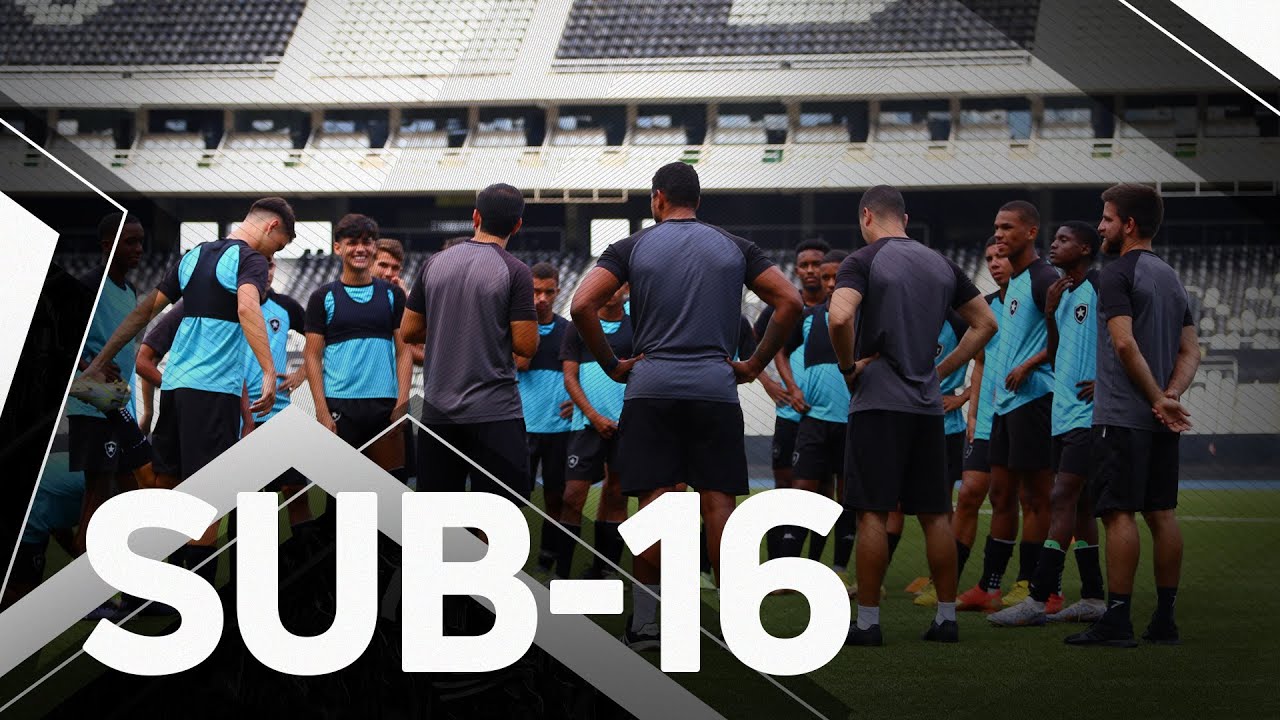 VÍDEO | Sub-16 do Botafogo treina no Nilton Santos antes do primeiro jogo da final da Copa Rio contra o Fluminense