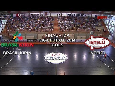 Gols - Brasil Kirin 4 x 2 Intelli Orlândia - Liga Futsal 2014 - 01/12/2014